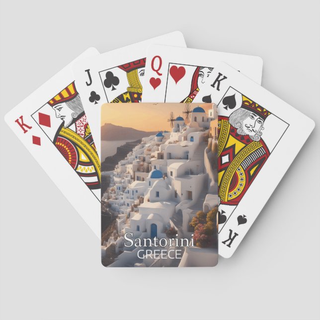 Jeu De Cartes Santorin, Grèce : Le paradis des vacances inoublia (dos)