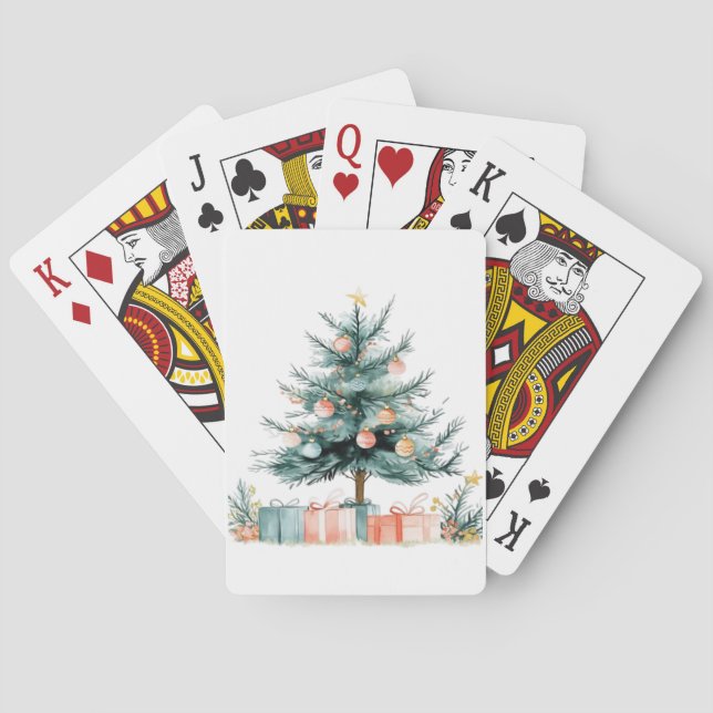 Jeu De Cartes sapin de Noël  (dos)