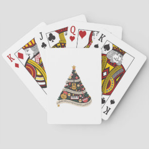 Jeu De Cartes Sapin de Noël fait d'instruments de musique