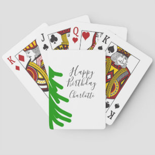 Jeu De Cartes Sapin de Noël vert joyeux anniversaire décembre hi