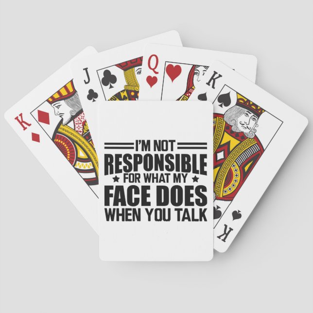 Jeu De Cartes Sarcasme - Je ne suis pas responsable de ce que fa (dos)