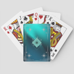Jeu De Cartes Sarcelle & Diamants