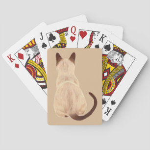 Jeu De Cartes Sasha Chat Siamois Maman Félin Regardant Ailleurs 