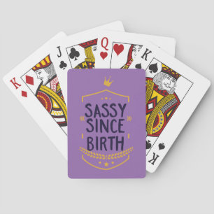 Jeu De Cartes Sassy Depuis La Naissance Humoristique