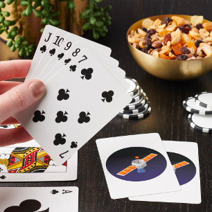 Jeu De Cartes Satellite dans l'espace