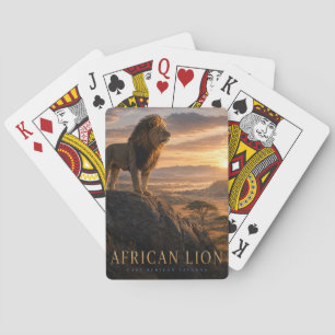 Jeu De Cartes Savane de lions d'Afrique ANIMALS Poker
