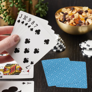 Jeu De Cartes Sayagata motif, japonais, bleu et bleu bébé