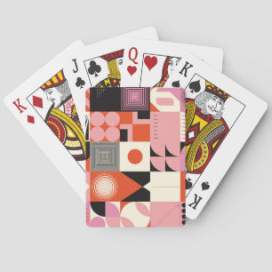 Jeu De Cartes Scandinave géométrique : Motif d'oeuvres colorées