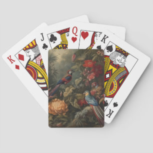 Jeu De Cartes Scène botanique vintage oiseaux fleurs au paradis