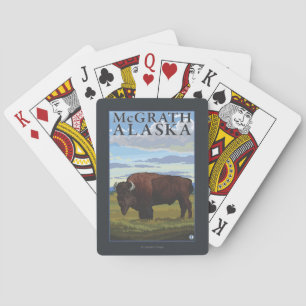Jeu De Cartes Scène de bison - McGrath, Alaska