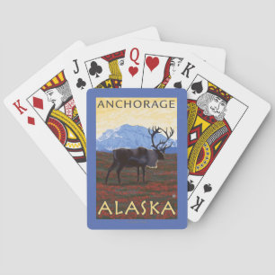 Jeu De Cartes Scène de caribou - Anchorage, Alaska