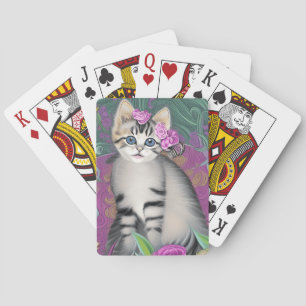 Jeu De Cartes Scène de chat Jouer des cartes