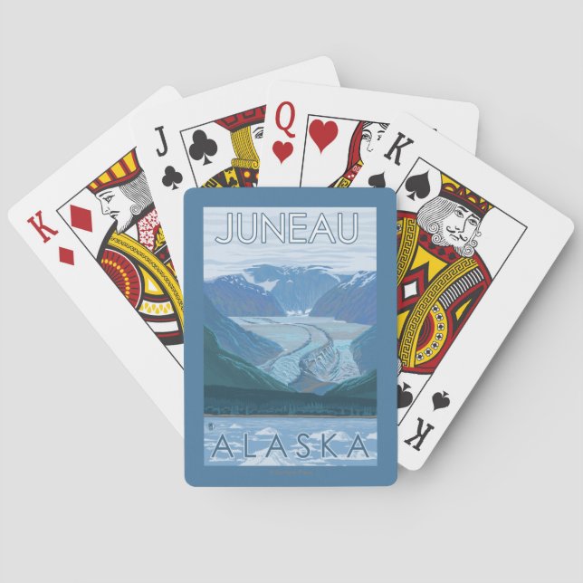 Jeu De Cartes Scène de glacier - Juneau, Alaska (dos)