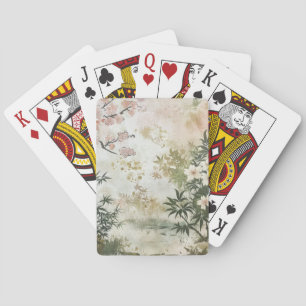 Jeu De Cartes Scène de jardin de fleurs de cerisier (6)