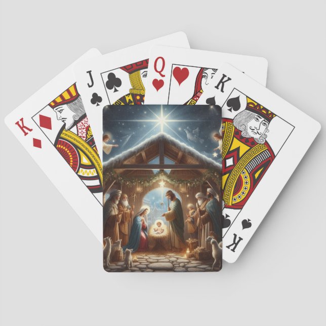Jeu De Cartes Scène de nativité traditionnelle (dos)