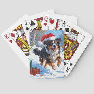 Jeu De Cartes Scène de Noël du berger australien