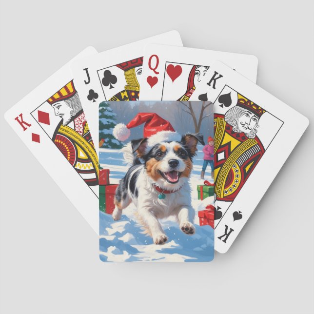 Jeu De Cartes Scène de Noël du Terrier australien (dos)