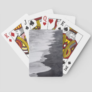 Jeu De Cartes Scène de plage en noir et blanc