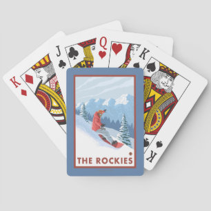 Jeu De Cartes Scène de surfeur - les Rocheuses