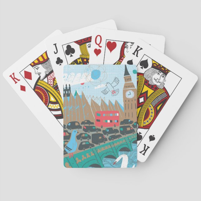 Jeu De Cartes Scène de ville du Royaume-Uni (dos)
