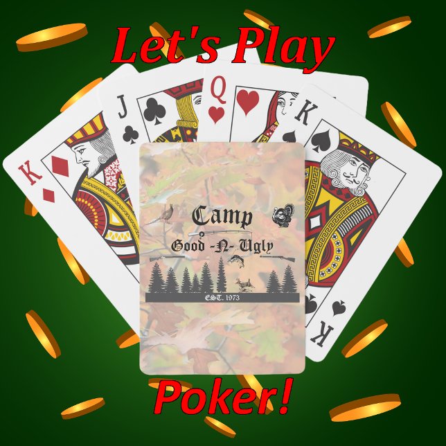 Jeu De Cartes Scènes de cabane de chasse en bois Nom du camp (Créateur téléchargé)