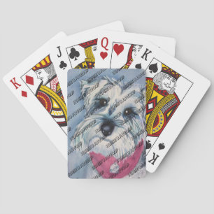 JEU DE CARTES SCHNAUZER ARGENTÉ MINIATURE