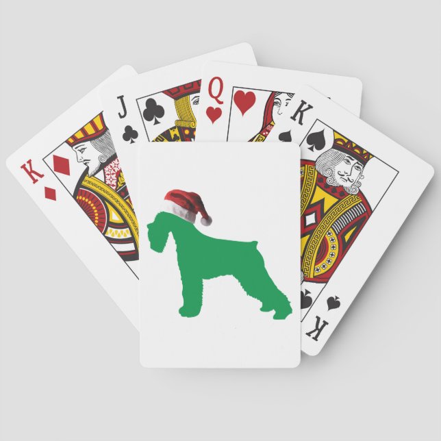 Jeu De Cartes Schnauzer de Noël (dos)