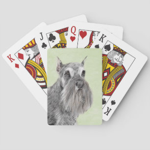 Jeu De Cartes Schnauzer (Giant, Standard) Peinture - Chien Art