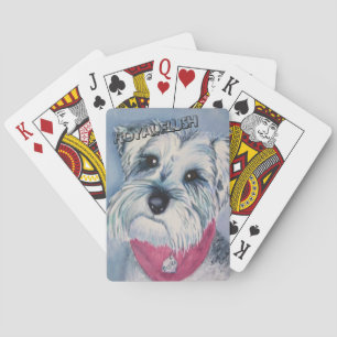 JEU DE CARTES SCHNAUZER GRIS EN ARGENT DOUX