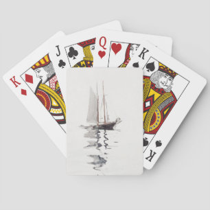 Jeu De Cartes Schooner à deux mâts avec Dory par Winslow Homer