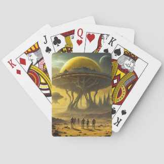 Jeu De Cartes Sci-Fi Alien World View Planet Ufo Tower