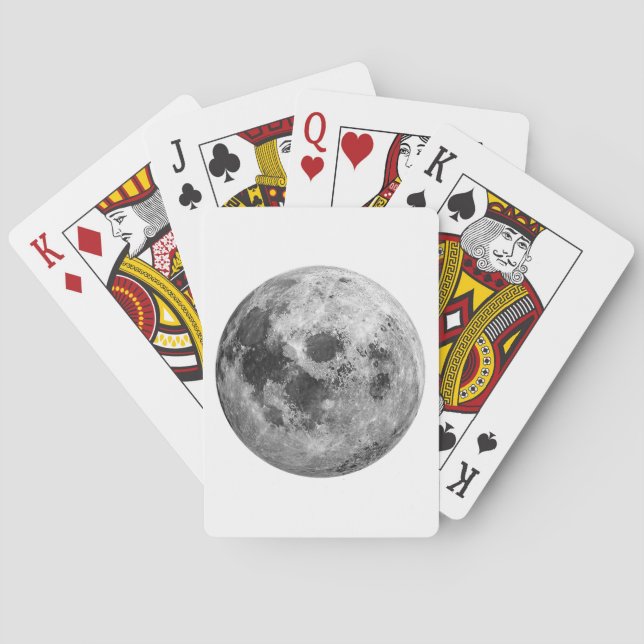 Jeu De Cartes Science de l'astronomie spatiale de la Pleine lune (dos)
