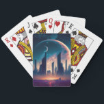 Jeu De Cartes Science-fiction Cyberpunk Space City<br><div class="desc">Produits d'art Imaginaire de The Lunarium.</div>