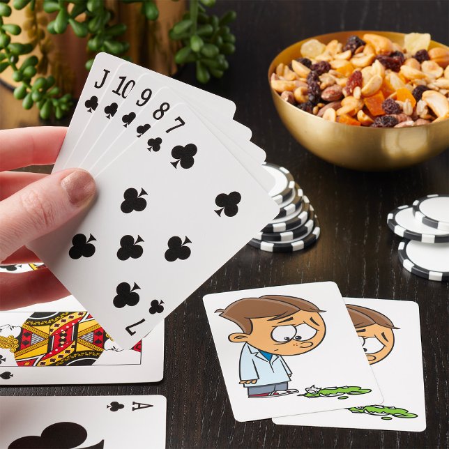 Jeu De Cartes Scientifique Garçon Triste avec Expérience Ratée (Créateur téléchargé)