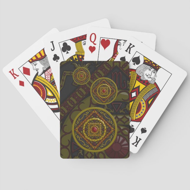 Jeu De Cartes Scorpio Mandala Classic Playing Cartes (dos)