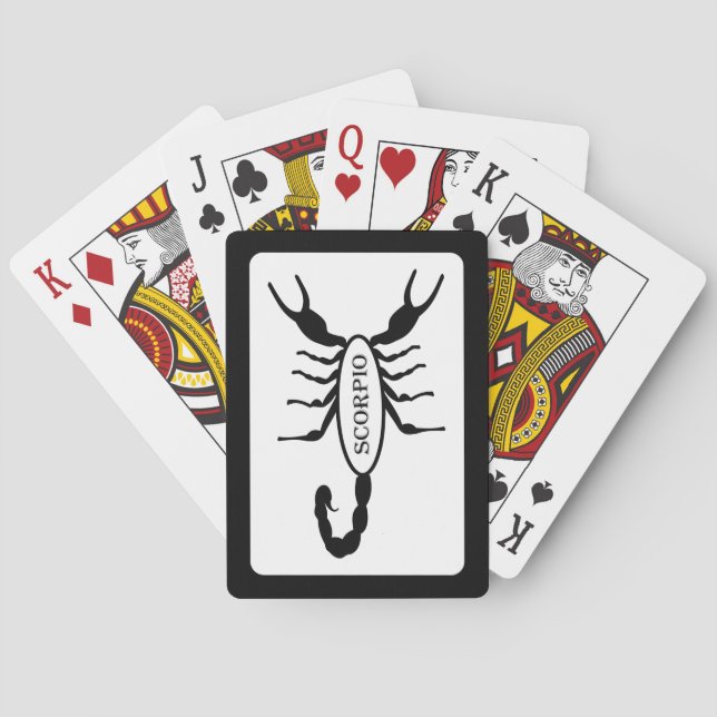 Jeu De Cartes Scorpio noir Scorpion étoile (dos)