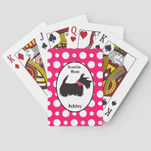 Jeu De Cartes Scottie dog, mère écossaise de terrier jouant aux