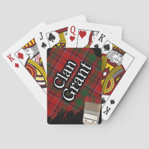 Jeu De Cartes Scottish Clan Grant Tartan Paint Brush