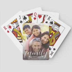 Jeu De Cartes Script de la famille moderne personnalisé une phot