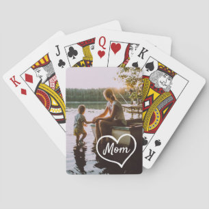 Jeu De Cartes Script de photo de famille cœur Carte à jouer pers