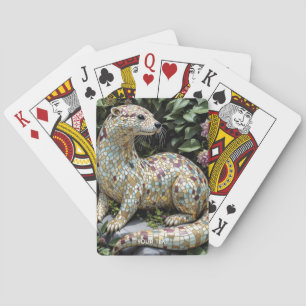 Jeu De Cartes Sculpture de loutre fantaisiste mignonne et ludiqu
