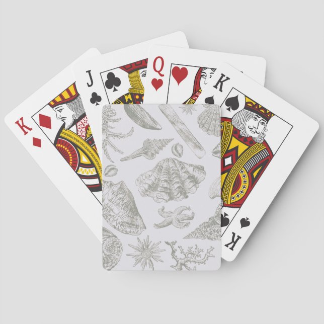 Jeu De Cartes Seashell Soft Antique Art Beach Shops (dos)