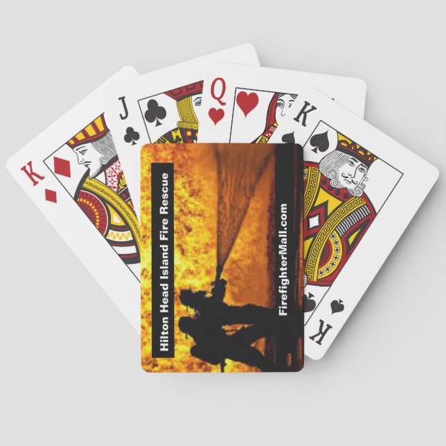 Jeu De Cartes Secourt incendie de Hilton Head Island (dos)