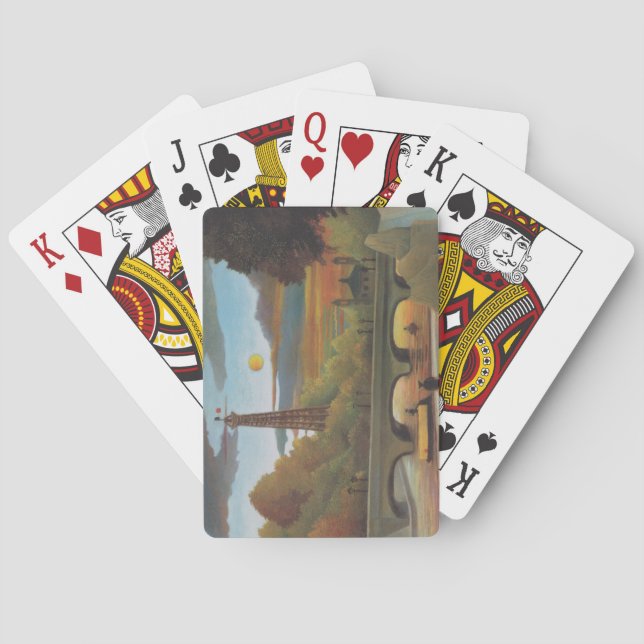 Jeu De Cartes Seine & Tour Eiffel au coucher du soleil (Paris, F (dos)