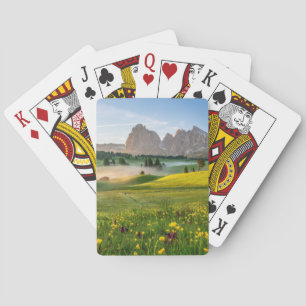 Jeu De Cartes Seiser Alm, Alpes de dolomite, Italie