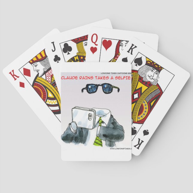 Jeu De Cartes Selfie invisible drôle (dos)