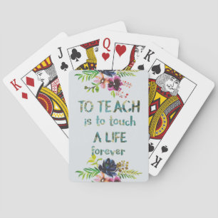 Jeu De Cartes Semaine d'appréciation des enseignants Typographie