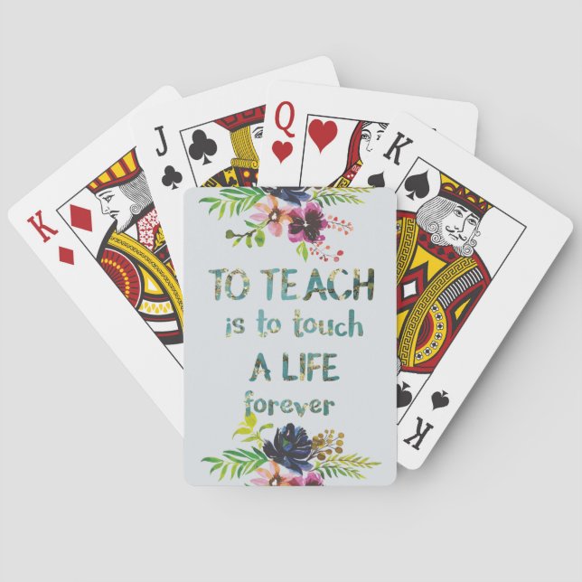 Jeu De Cartes Semaine d'appréciation des enseignants Typographie (dos)
