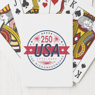 Jeu De Cartes Semiquincentenaire des États-Unis 250e anniversair
