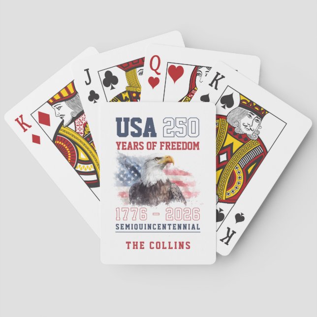 Jeu De Cartes Semiquincentennial USA America's 250th Anniversary (dos)